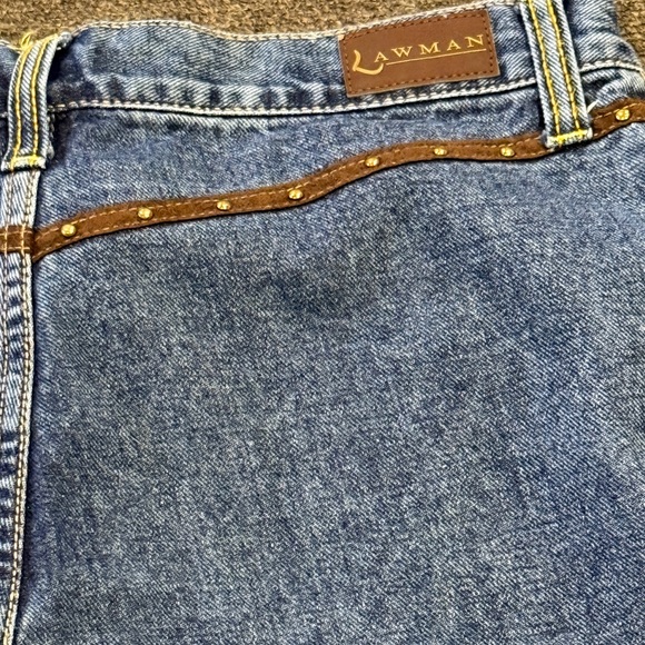 Lawman Women's Bare Back Vintage 90’s Denim Jeans - Picture 2 of 5
